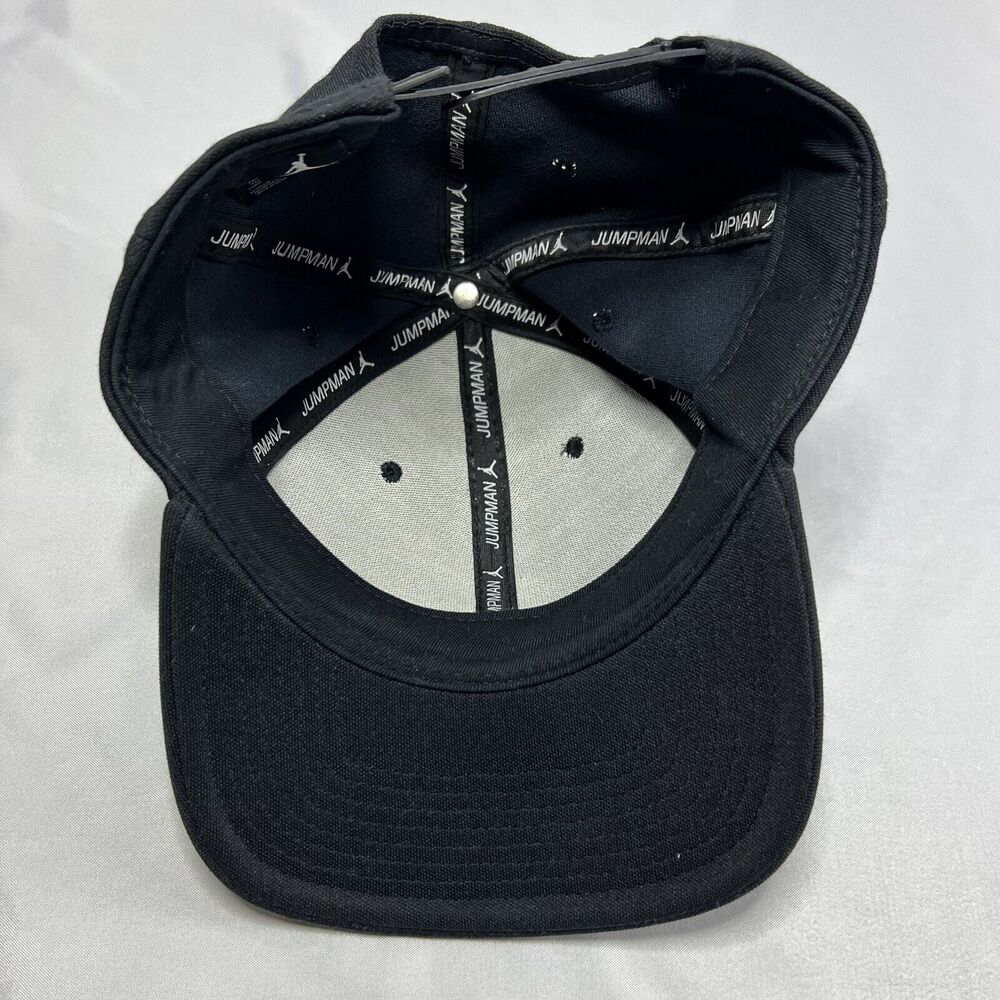 Nike Jordan Black Snapback Baseball Hat Youth Boys Red Jumpman Logo Cap - Picture 7 of 8